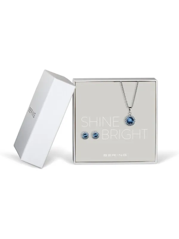 BERING Ohrschmuck | Halsketten + Collier-Arctic Symphony Set Blue 429-711-Blue