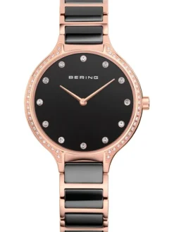 BERING Damenuhren-Armbanduhr mit Kristallen 30434-746