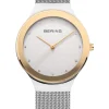 BERING Damenuhren-Armbanduhr mit Milanaise Armband 12934-010