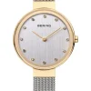 BERING Damenuhren-Armbanduhr mit Milanesearmband 12034-010