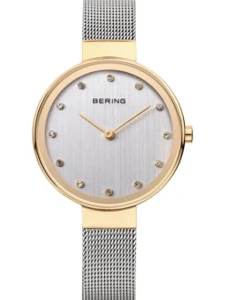 BERING Damenuhren-Armbanduhr mit Milanesearmband 12034-010