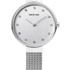 BERING Damenuhren-Armbanduhr mit Milanesearmband 12034-000