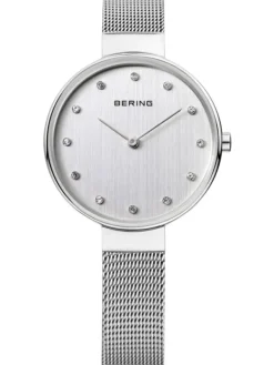 BERING Damenuhren-Armbanduhr mit Milanesearmband 12034-000