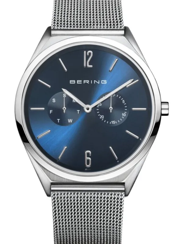 BERING Herrenuhren-Armbanduhr mit Milanaise Armband Slim Design 17140-007