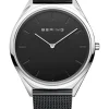 BERING Herrenuhren | Damenuhren-Armbanduhr mit Milanaise Armband ultra slim 17039-102