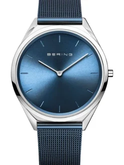 BERING Herrenuhren | Damenuhren-Armbanduhr mit Milanaise Armband ultra slim 17039-307