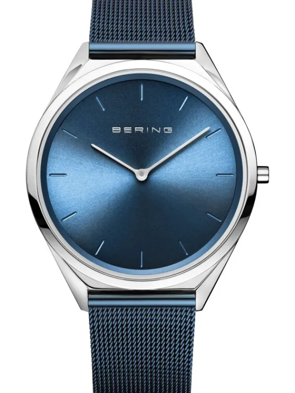 BERING Herrenuhren | Damenuhren-Armbanduhr mit Milanaise Armband ultra slim 17039-307