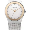 BERING Damenuhren-Armbanduhr mit Milanaise Armband 12927-010