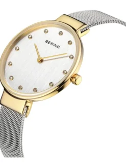 BERING Damenuhren-Armbanduhr mit Milanesearmband 12034-010