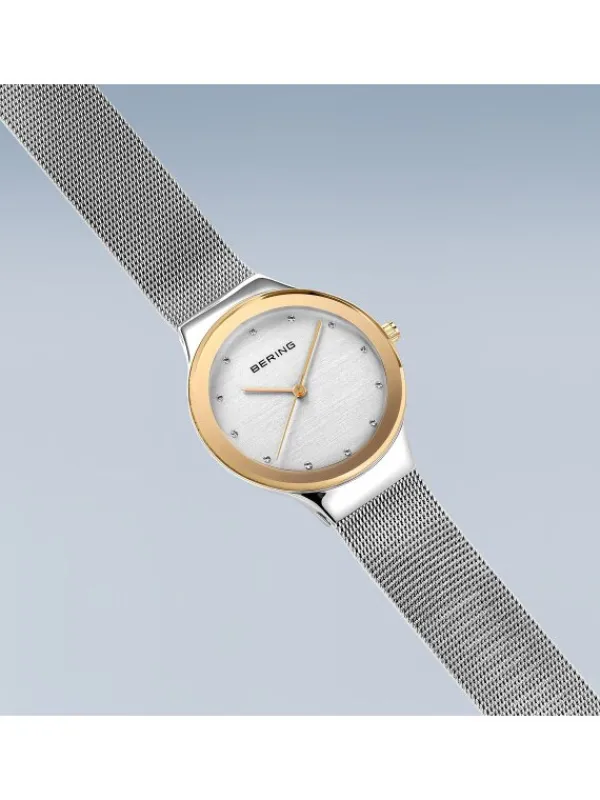 BERING Damenuhren-Armbanduhr mit Milanaise Armband 12934-010