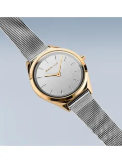 BERING Damenuhren-Armbanduhr mit Milanaise Armband ultra slim 17031-010