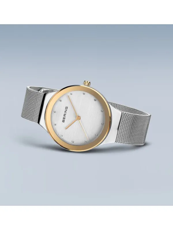 BERING Damenuhren-Armbanduhr mit Milanaise Armband 12934-010