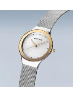 BERING Damenuhren-Armbanduhr mit Milanaise Armband 12934-010