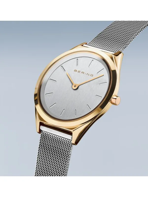 BERING Damenuhren-Armbanduhr mit Milanaise Armband ultra slim 17031-010
