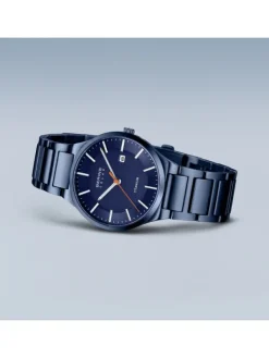 BERING Herrenuhren-Armbanduhr mit Titanband Slim Solar 15239-797