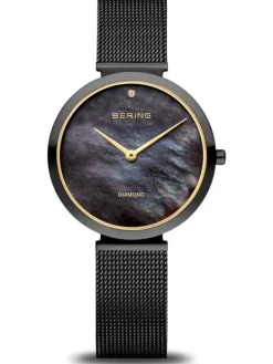 BERING Damenuhren-Classic Diamond schwarz 18132-132
