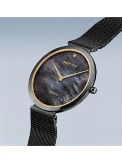 BERING Damenuhren-Classic Diamond schwarz 18132-132