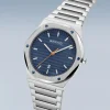 BERING Herrenuhren-Classic gebürstet Blau 19742-707