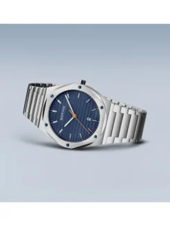 BERING Herrenuhren-Classic gebürstet Blau 19742-707