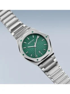 BERING Herrenuhren-Classic gebürstet Grün 19742-708