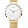BERING Damenuhren-Classic gold mit Milanaise Armband 14531-334
