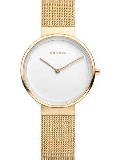 BERING Damenuhren-Classic gold mit Milanaise Armband 14531-334