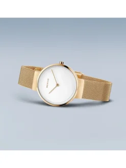 BERING Damenuhren-Classic gold mit Milanaise Armband 14531-334