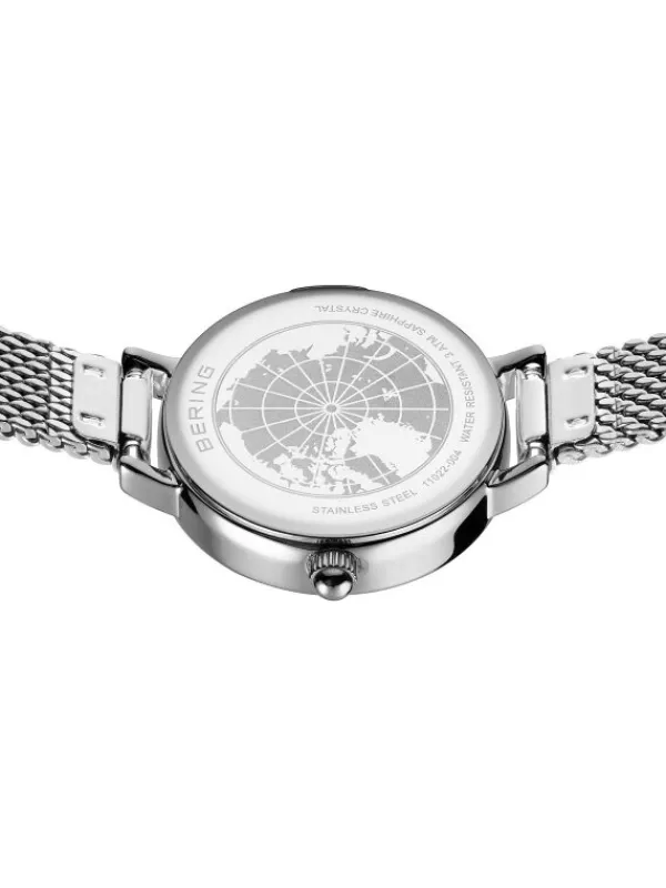 BERING Damenuhren-Classic silber mit Perlmutt-Zifferblatt 11022-004
