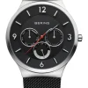 BERING Herrenuhren-Multifunktionsuhr mit Milanaise Armband Schwarz 33441-102
