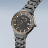 BERING Herrenuhren-Slim Solar grau 14442-777