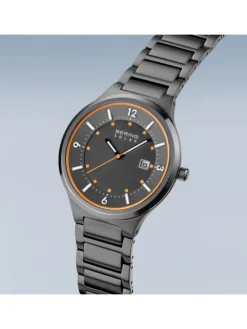 BERING Herrenuhren-Slim Solar grau 14442-777