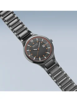 BERING Herrenuhren-Slim Solar grau 14442-777