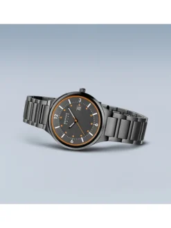 BERING Herrenuhren-Slim Solar grau 14442-777