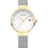 BERING Damenuhren-Solar-Armbanduhr mit Milanaise Armband 14426-010