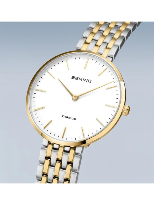 BERING Damenuhren-Titanium Damen bicolor 19334-010