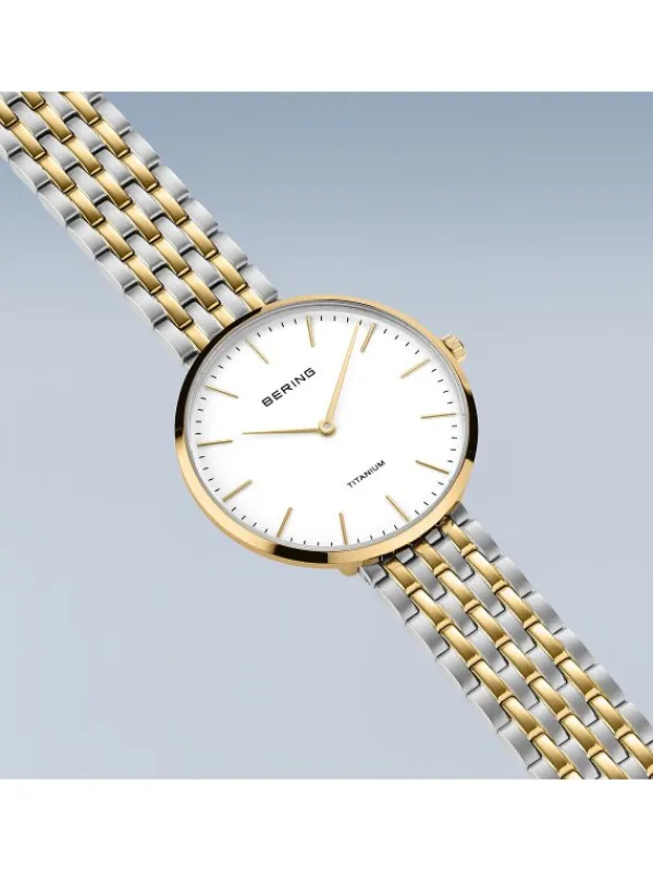 BERING Damenuhren-Titanium Damen bicolor 19334-010