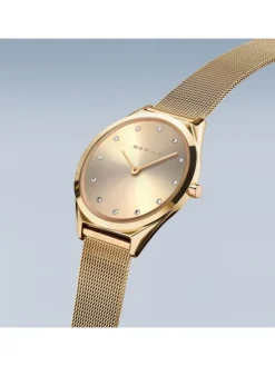 BERING Damenuhren-Ultra Slim goldf. 17031-333
