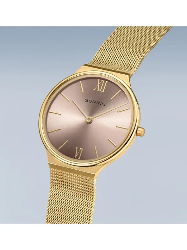 BERING Damenuhren-Ultra Slim golfarben 18434-336