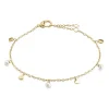 Boccia Titanium Armbänder-Armband Titan Plättchen Perle goldf. 03055-02