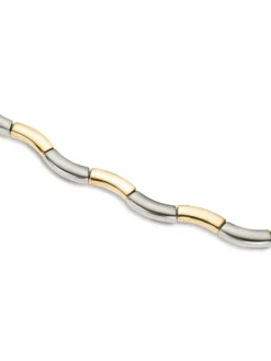 Boccia Titanium Halsketten + Collier-COLLIER Titan Glieder Welle bicolor 0844-02
