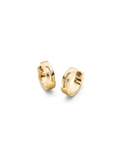Boccia Titanium Ohrschmuck-CREOLE 14,5mm Titan goldf. Brillant 5045-05