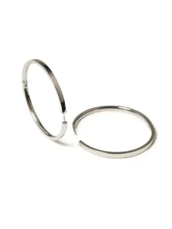 Boccia Titanium Ohrschmuck-CREOLE 40mm Titan poliert 0508-03