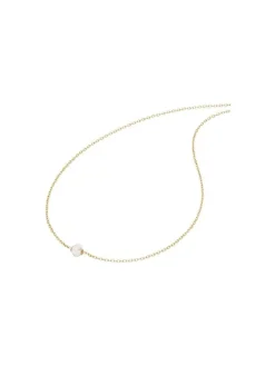 Boccia Titanium Halsketten + Collier-Halskette Titan goldf. Perle 08080-02