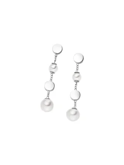 Boccia Titanium Ohrschmuck-Ohrhänger Titan Plättchen Perlen 5088-01