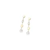 Boccia Titanium Ohrschmuck-Ohrhänger Titan Plättchen Perlen goldf. 05088-02