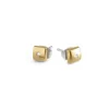 Boccia Titanium Ohrschmuck-Ohrstecker Titan eckig Brillant goldf. 5050-03