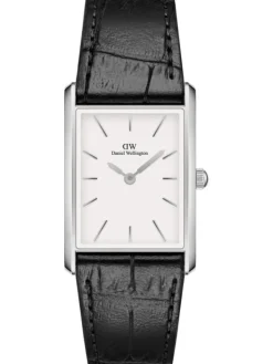 Daniel Wellington Damenuhren-Bound 35 mm Black Crocodile Silver DW00100697