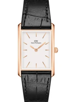 Daniel Wellington Damenuhren-Bound 35 mm Black Crocodile roseg. DW00100698