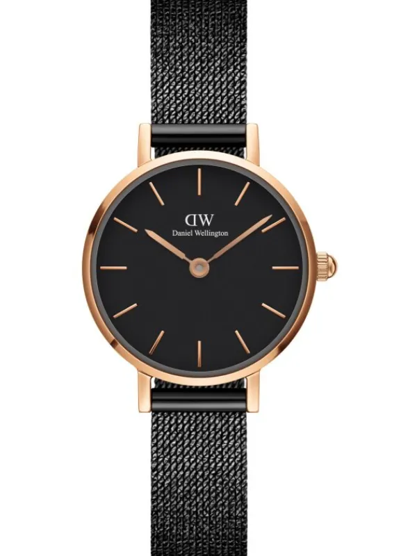Daniel Wellington Damenuhren-Classic Petite Schwarz Roségold DW00100441