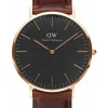 Daniel Wellington Herrenuhren-Classic Black St Mawes Rose 40 m DW00100124